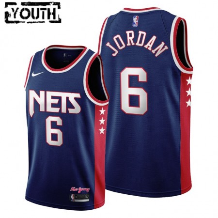 Kinder NBA Brooklyn Nets Trikot DeAndre Jordan 6 Nike 2021-2022 City Edition Throwback 90s Swingman